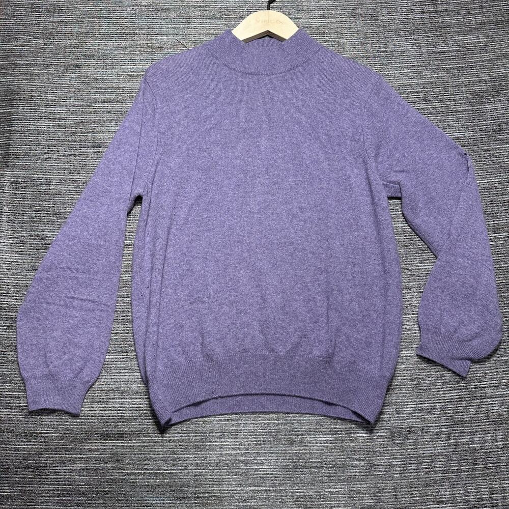 Charter Club Sweater Women's M Purple 2 Ply 100% Cashmere